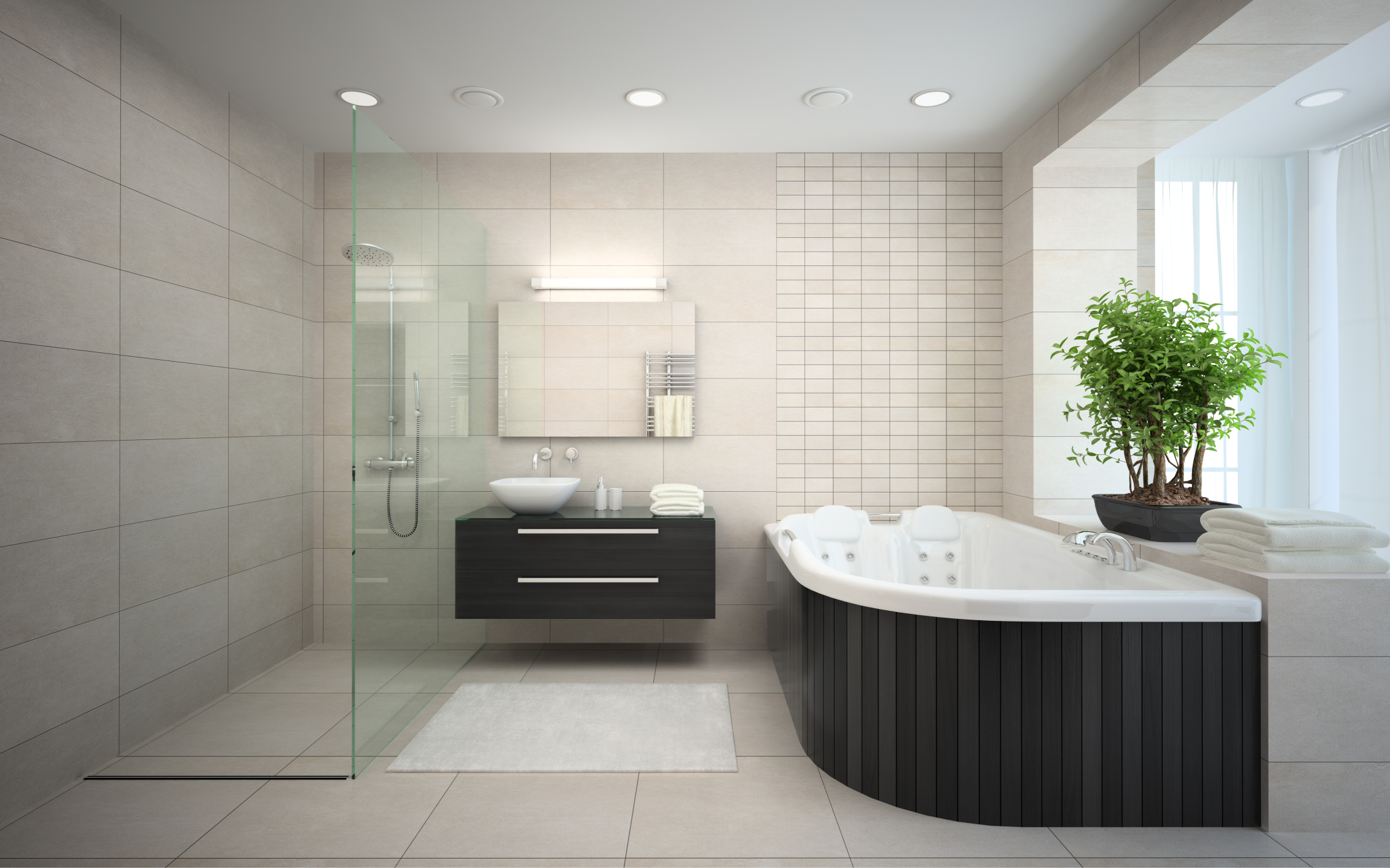 contemporary bathroom update